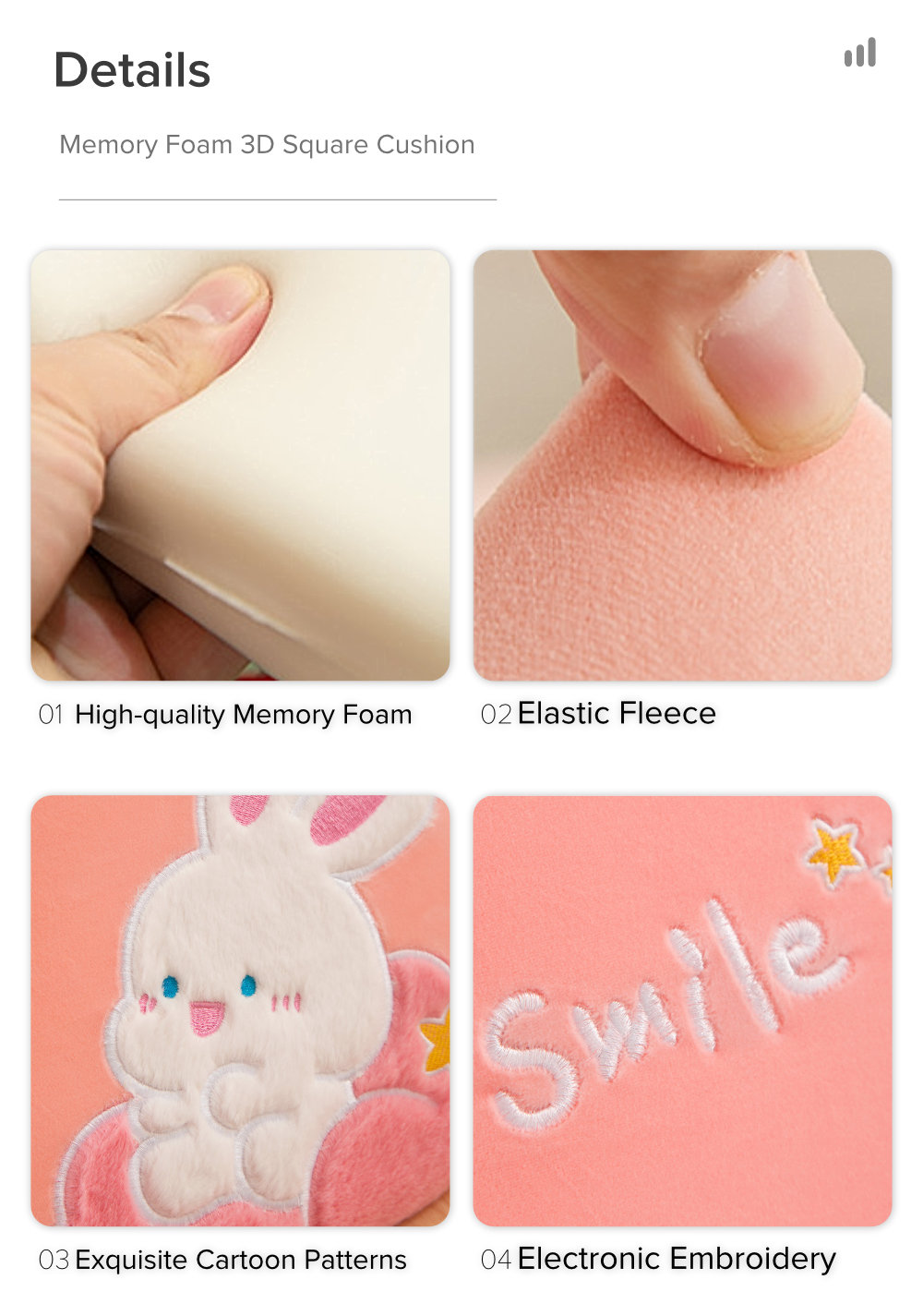 Memory Foam 3D Rounded Square-7